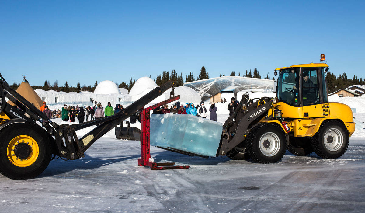 It's ice harvest time! - Swedish Lapland